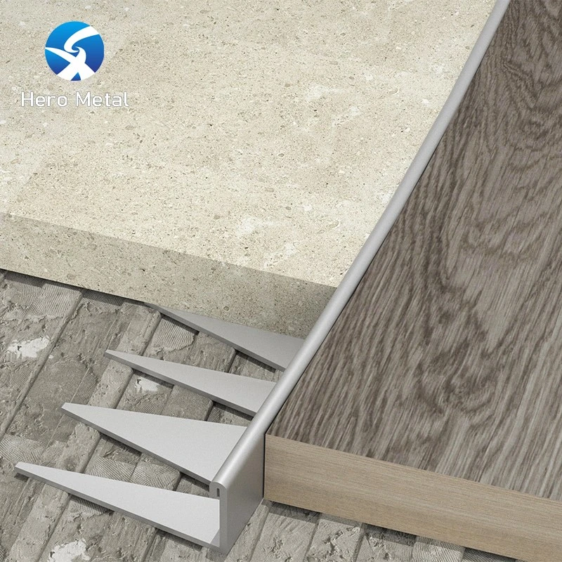 moldura de azulejo en forma de l de aluminio